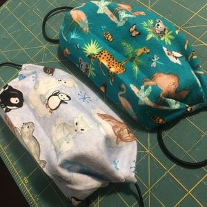 Animal 2 pack 😷 face mask with filter pocket